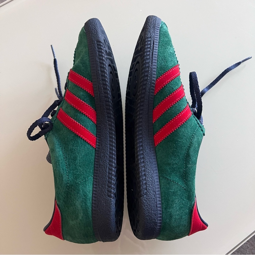 ADIDAS Blackburn SPZL green suede red stripe limited edition trainers